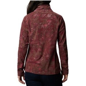 Columbia Women's Burgundy Paisley Quarter Zip #152